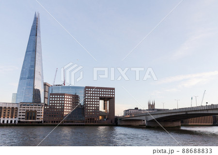 London city view with the London Bridge, UK 88688833