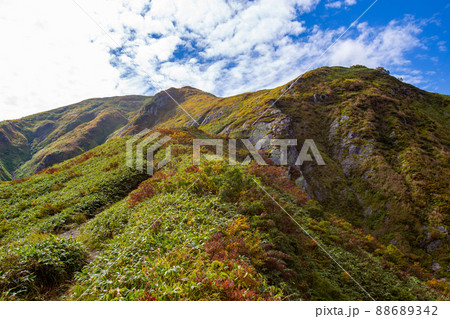 駒の小屋付近から望む越後駒ケ岳 駒の小屋付近から望む越後駒ケ岳 88689342