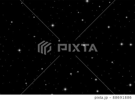 Starry night abstract background with scattered vector stars in the black sky Starry night abstract background with scattered vector stars in the black sky 88691886