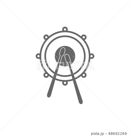 Drum flat design icon illustration template Drum flat design icon illustration template 88692269