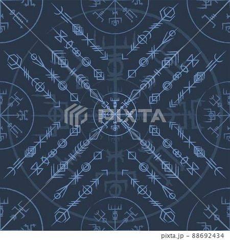 Abstract runes colorful banner Abstract runes colorful banner 88692434