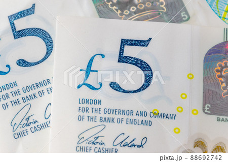 Detail of 20 Pound sterling, GBP banknote. Detail of 20 Pound sterling, GBP banknote. 88692742