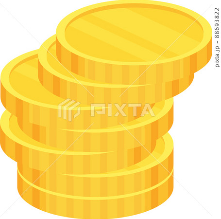 Coins. Heap of golden dollars. Money stack. Coins. Heap of golden dollars. Money stack. 88693822