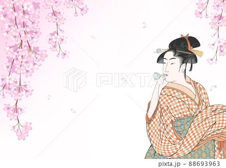 ポッピンを吹く女 ビードロを吹く娘 桜 花 ポッピンを吹く女 ビードロを吹く娘 桜 花 88693963