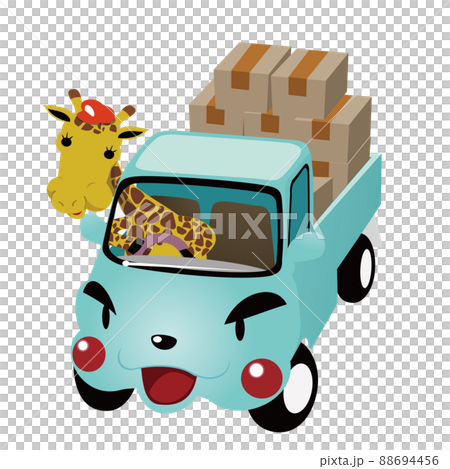 Giraffe carrying luggage 88694456