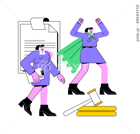 Emancipation abstract concept vector illustration. Emancipation day, social equal rights, businesswoman ambition, motivation, girl power, work in office, female success, feminism abstract metaphor. 88694556