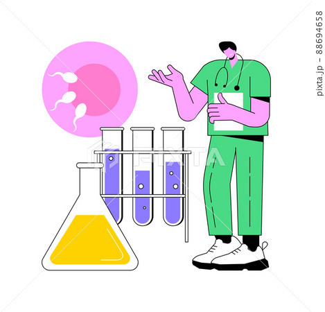 Test tube fertilization abstract concept vector illustration. Test tube baby, in vitro fertilization, petri dish, plant breeder, artificial insemination, egg cell, pregnant woman abstract metaphor. 88694658