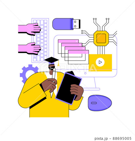 Information science abstract concept vector illustration. Information management, computer science degree, data scientist certificate, library system, master in engineering abstract metaphor. Information science abstract concept vector illustration. Information management, computer science degree, data scientist certificate, library system, master in engineering abstract metaphor. 88695005