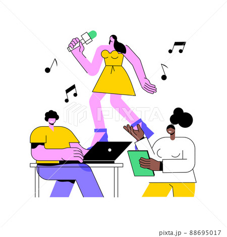 Role audition abstract concept vector illustration. Actor audition, acting skills demonstration, cinematography, main cast, talent search, introduction interview, leading role abstract metaphor. Role audition abstract concept vector illustration. Actor audition, acting skills demonstration, cinematography, main cast, talent search, introduction interview, leading role abstract metaphor. 88695017