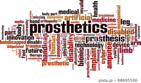 Prosthetics word cloud Prosthetics word cloud 88695506