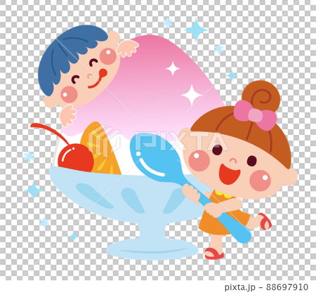 かき氷と子どもたち かき氷と子どもたち 88697910