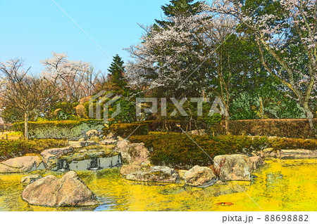 西山公園　桜　日本の歴史公園100選 88698882