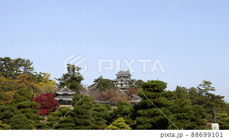 秋の松江城跡 88699101