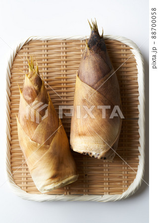 ザルに乗せた筍 88700058