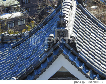 郡上八幡城 屋根の飾り瓦の写真素材 [88700697] - PIXTA