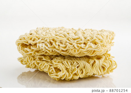 Raw Instant noodles. Close up instant noodles texture for background. 88701254
