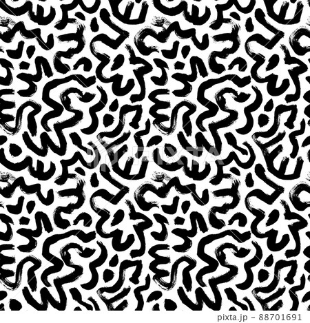 Seamless pattern with hand drawn bold curles. Seamless pattern with hand drawn bold curles. 88701691