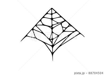 Spider web isolated on white background. Spooky Halloween cobweb. Vector illustration 88704504
