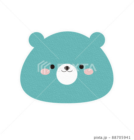 かわいいクマの顔アイコン イラスト素材のイラスト素材