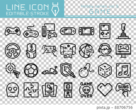 Line icon hobby series vol.5 video game 88706756