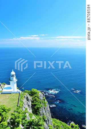 北海道　青空と海の地球岬 88708584