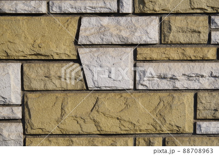 石壁レンガ風クレーとベージュ二色1 石壁レンガ風クレーとベージュ二色1 88708963