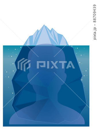 氷山の一角・深層心理をイメージする男性 88709439