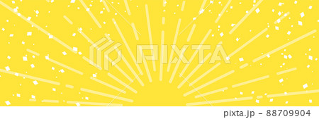 サンバーストの集中線背景（黄色） 88709904