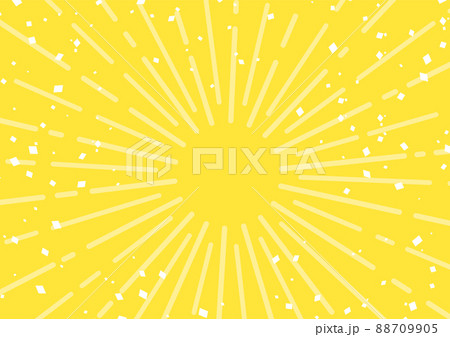 サンバーストの集中線背景（黄色） 88709905