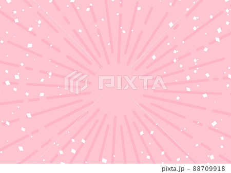 サンバーストの集中線背景（ピンク色） 88709918
