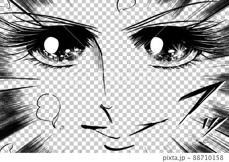 70's shojo manga Do-up illustration of the hero who stares at the glittering eyes and makes a decisive face 70's shojo manga Do-up illustration of the hero who stares at the glittering eyes and makes a decisive face 88710158