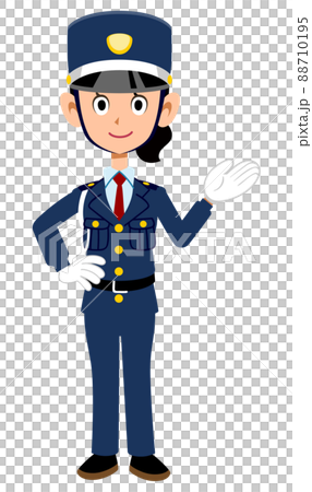 用手掌引導的女保安 用手掌引導的女保安 88710195