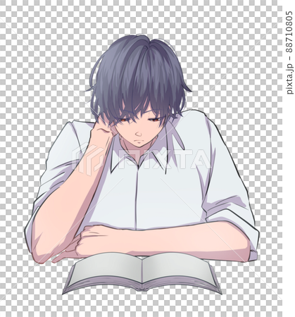 Boy looking at a book Boy looking at a book 88710805