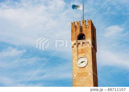 Medieval Civic Tower in Treviso Downtown - Veneto Italy Europe Medieval Civic Tower in Treviso Downtown - Veneto Italy Europe 88711107