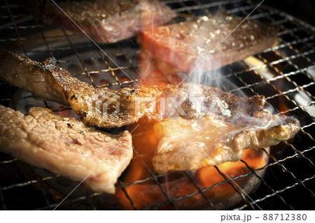 ロースターで焼くジューシーな高級焼肉黒毛和牛【特上バラ】 88712380
