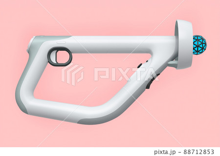 Virtual reality controllers for online and cloud gaming on pink background. 3D rendering of device for augmented reality or VR 88712853