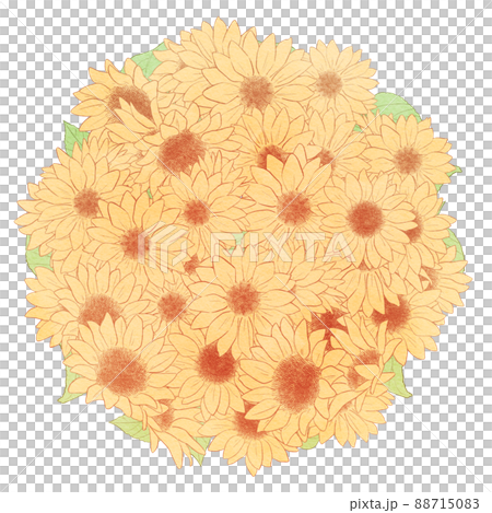 Background material_watercolor style_sunflower Background material_watercolor style_sunflower 88715083