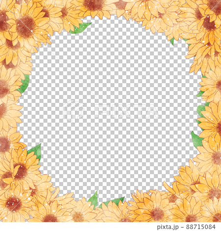 Background material_watercolor style_sunflower Background material_watercolor style_sunflower 88715084