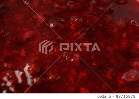 Cranberry sauce all over background, close up Cranberry sauce all over background, close up 88715979