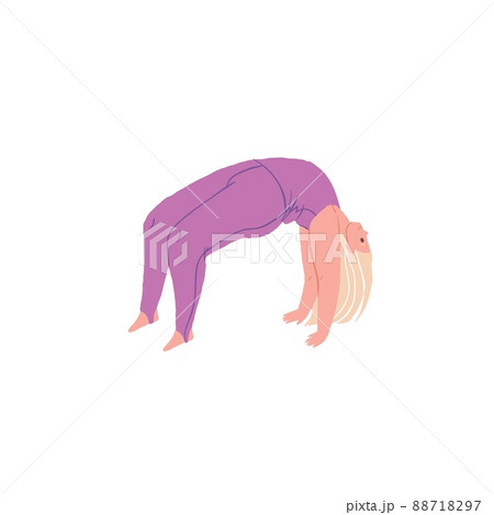 Cartoon flat kid character doing sports,healthy sporty lifestyle vector illustration 88718297