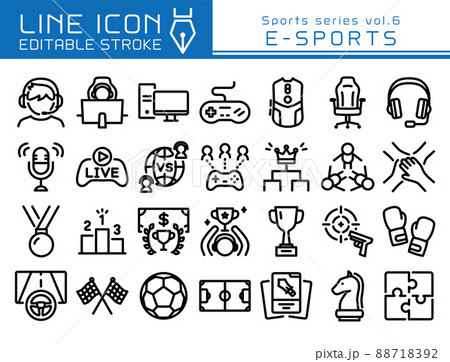 ラインアイコン スポーツシリーズvol.6 eスポーツ ラインアイコン スポーツシリーズvol.6 eスポーツ 88718392