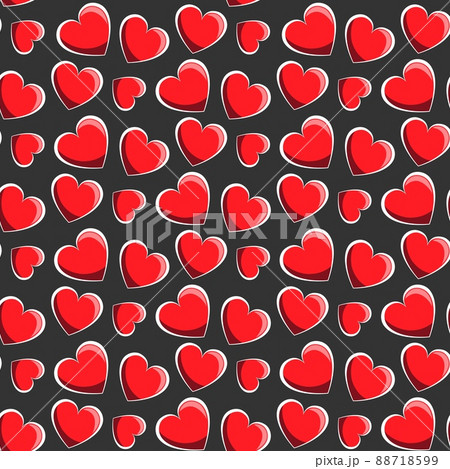 Red hearts seamless pattern. Vector illustration seamless pattern. Flat design Red hearts seamless pattern. Vector illustration seamless pattern. Flat design 88718599