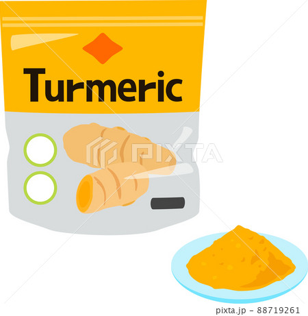 袋入りのターメリックパウダー 袋入りのターメリックパウダー 88719261