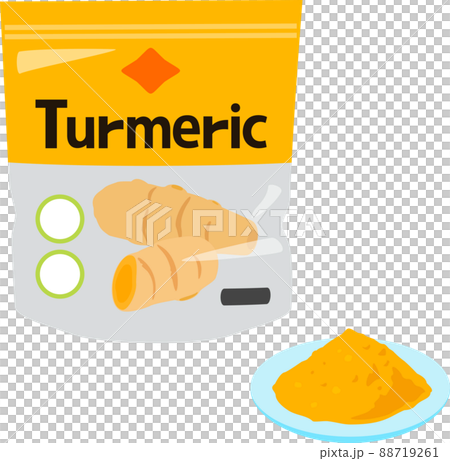 袋入りのターメリックパウダー 袋入りのターメリックパウダー 88719261