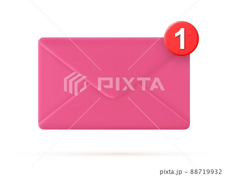 3d closed mail envelope icon 88719932