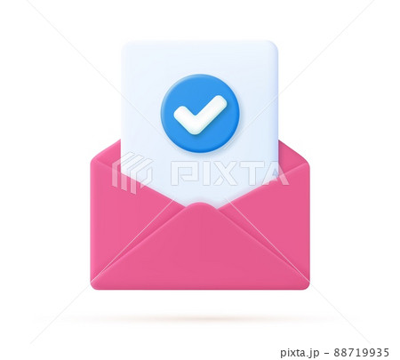 Envelope with paper documents icon. Envelope with paper documents icon. 88719935