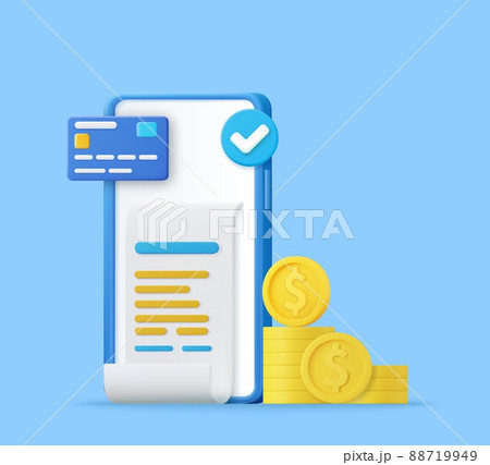 3D Online mobile payment 88719949