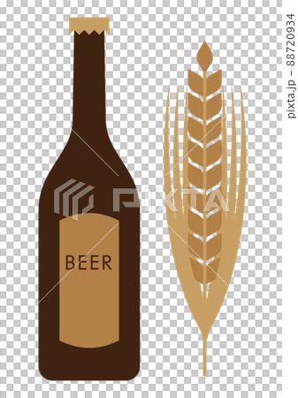 ビールと麦のイラスト 88720934