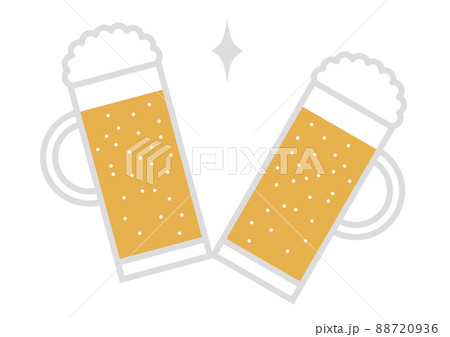 ビールで乾杯のイラスト 88720936
