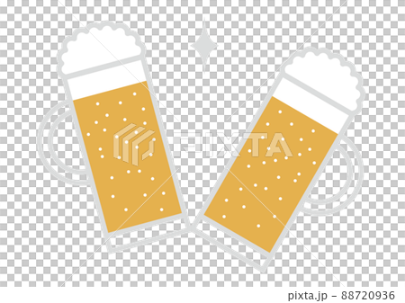 ビールで乾杯のイラスト 88720936